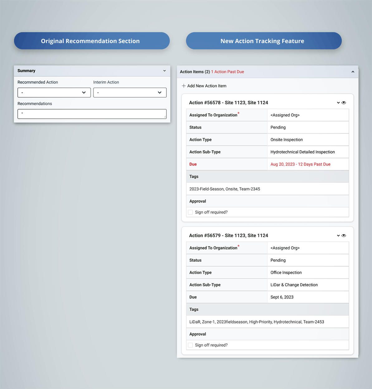Action Tracking Design